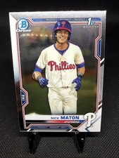 Nick Maton 2021 Bowman #BCP-5 1st Chrome Prospects Philadelphia Phillies