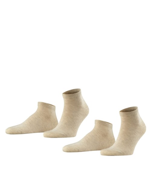 Sneakersocken Herren 2Er Pack Gr. 43-46 Baumwolle Beige Sand Melange Falke-image