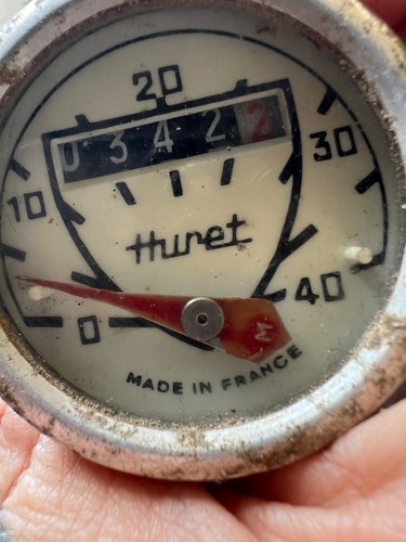 Vintage Schwinn Bicycle Huret Speedometer 40 MPH Round Gauge - Picture 8 of 8
