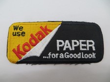 Vintage Patch "We Use Kodak PAPER ... for a Good Look" photography camera #1176