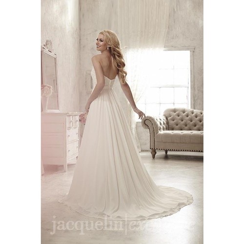 Jacquelin Exclusive Wedding Dress Women’s Size 12 Ivory A Line Unaltered NWT - Picture 2 of 12