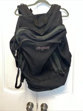 Mochila de viaje JanSport World de colección rara mochila de lona falta mochila años 90 negra