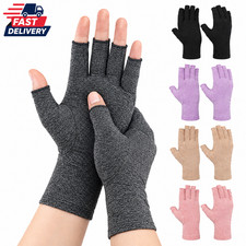 Arthritis Compression Gloves Fingerless Hand Support Carpal Tunnel Pain Relief