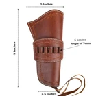 .38/357cal Leather HAND Tooled Holster Gun Leather Case Revolver Pistol SASS RIG