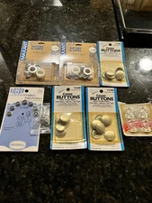 Vintage MCM NOS Sewing Lot 5 Packages Of Cover Buttons/Gripper Snap Fasteners 