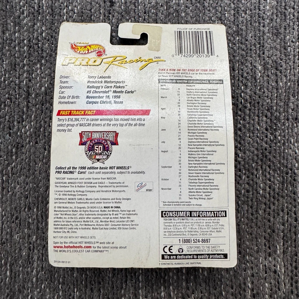 Hot Wheels Pro Racing 1ª Edición NASCAR Lote (4) - Coches Diecast 1:64 Foto 3 de 4