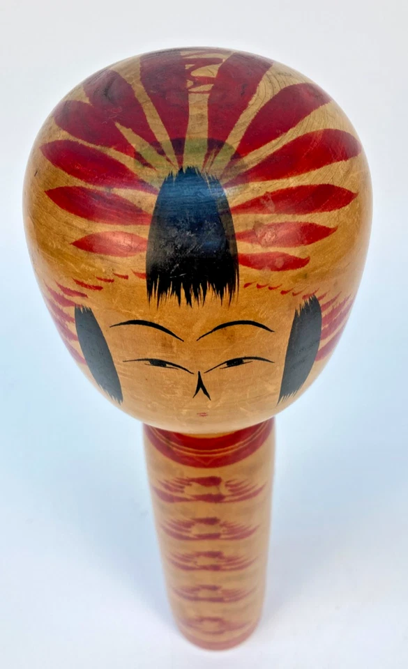 Japan Antique Kokeshi Doll Traditional Craft Wooden Vintage Ornament Handcrafted - Image 4 of 4