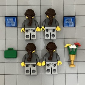 LEGO CITY: Bank & Money Transfer (3661) Lot Of 4 Minifigures D4 2
