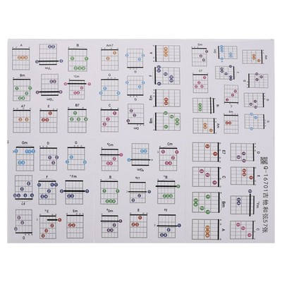 57 Pcs Guitar Chord Trainer Helper Easy Poster Beginner Music Chart