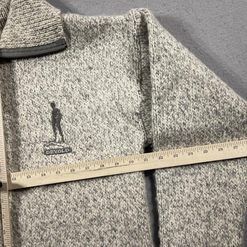 Devold Sweater Mens Small Gray Wool Half Zip Pullover Norway Made Outdoors Warm - Picture 6 of 7