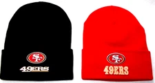 2 FOR 10.95! San Francisco 49ers flat logos on 2 beanie cap hat.See details