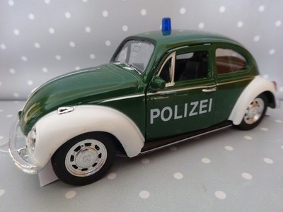 VW Käfer Polizei Oldtimer Modelauto ca.12cm