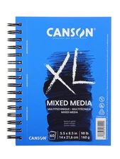  Canson Xl Series Mixed Media Pad, Side Wire, 5.5X8.5 Inches,