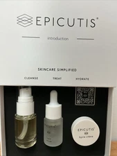 New In Box EPICUTIS Oil Cleanser  Lipid Serum Treat Hydrate Cream 3 Pc Total