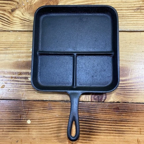 Restored & Seasoned Vintage Lodge BE Breakfast Skillet Cast Iron Rare #8 USA