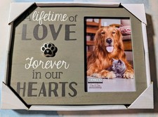 Dog Cat Memorial Frame 4x6 Photo Lifetime of Love -Forever In Our Hearts NEW