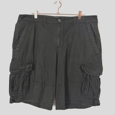 Mossimo Men's Cargo Shorts Ripstop Black Y2K Chunky Streetwear Skater Grunge 38