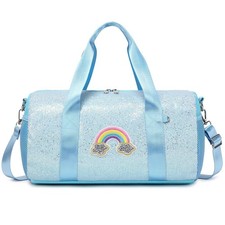 Dance Bag for Girls Rainbow Ballet Bag Shiny Glitter Ballerina Duffle Bag for...