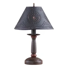 Butcher's Lamp in Americana Black with Shade