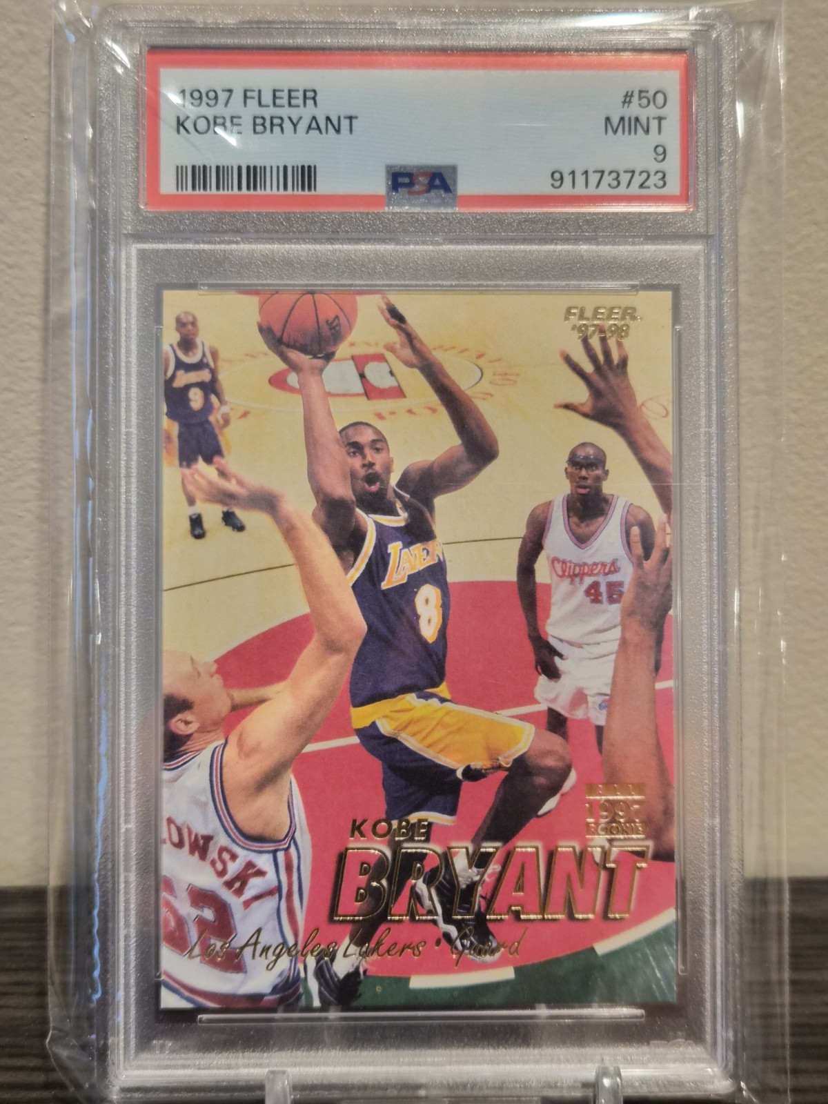 1997-98 Fleer Kobe Bryant #50 PSA 9 MINT- LA Lakers