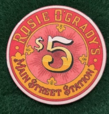 $5.00 Main Street Station Las Vegas Chip 1st Ed. R-4