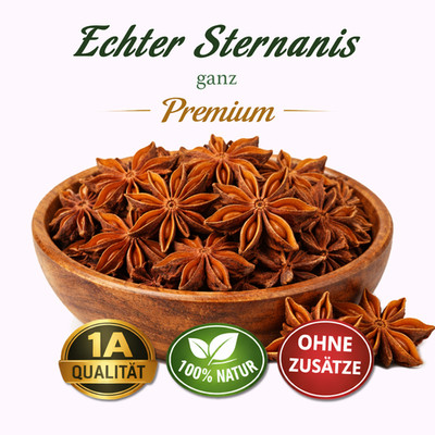Echter Sternanis ganz 1Kg  Naturbelassen unbehandelt ohne Gentechnik 100% Natur