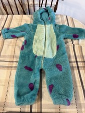 Toddler Monsters Inc Sully Fleece Halloween Costume Size 2T/3T Used