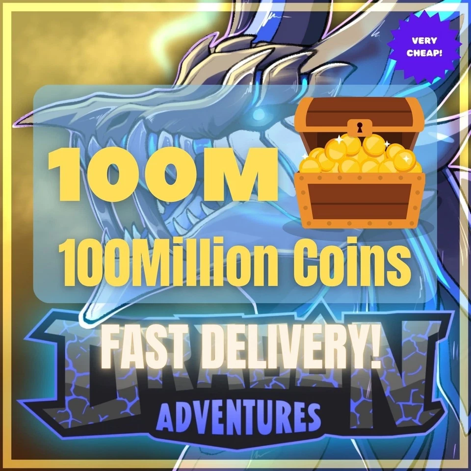 100M COINS 100Million Coins - Dragon Adventures D.A - Fast Delivery!