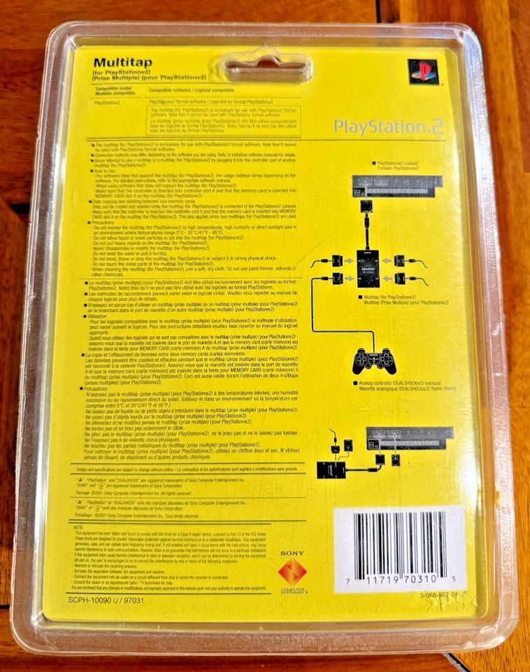NEW Sony PlayStation 2 PS2 Multitap 4 Player Adapter Sealed Official - Image 2 of 2