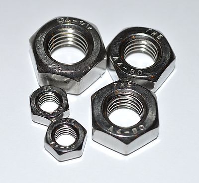 10 A4 MARINE GRADE STAINLESS STEEL 1.50 THREAD PITCH * M10 HEXAGONAL FULL NUTS 10 A4 MARINE GRADE STAINLESS STEEL 1.50 THREAD PITCH * M10 HEXAGONAL FULL NUTS