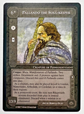 Pallando The Soul Keeper MECCG Middle Earth MEAS Against The Shadow 1997 English