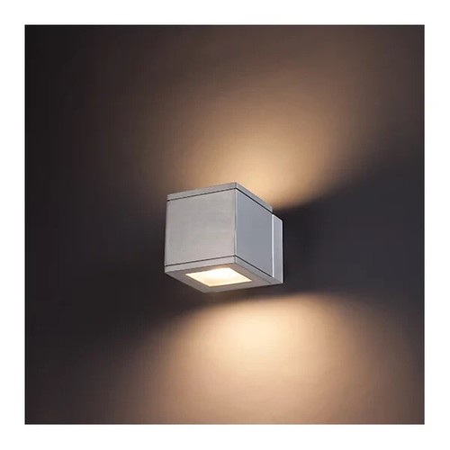 WAC Lighting Rubix 5”, WS-W2505-AL, Up and Down LED Wall Sconce in Brushed Alum - Picture 2 of 10