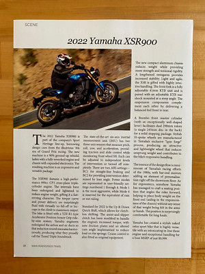 2022 Print Article Ad Yamaha XSR900
