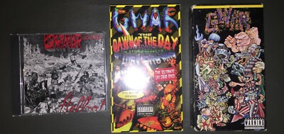 GWAR Media Lot - two VHS Tapes and one CD Hell-o! Used lightly, one owner! GWAR!
