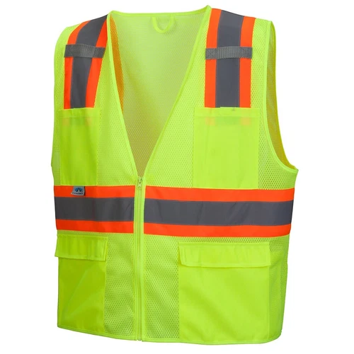 RVZ2310 ANSI Class 2 High Visibility Reflective Road Work Surveyor Safety Vest - product listing photo