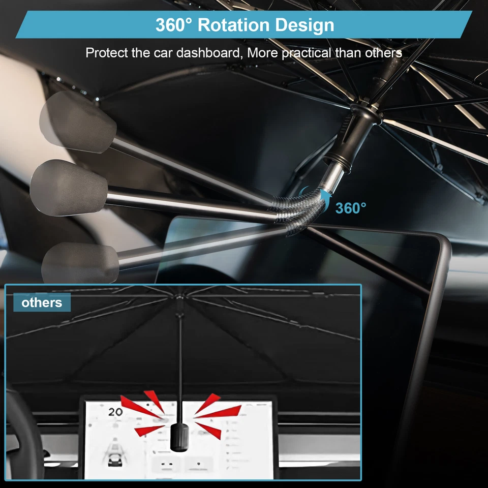 Parasol Coche Parasol Parabrisas Delantero Parasol Plegable Ventana Visera Cubierta Foto 4 de 4