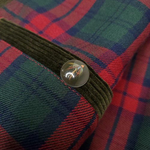 Orvis M Dark Olive Green Flannel Lined Academia Corduroy Waistcoat Hunting Vest - Picture 10 of 12