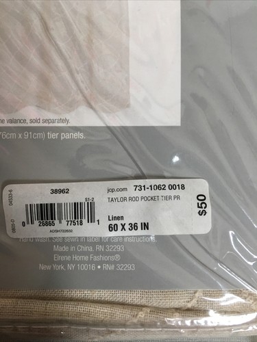 elrond Taylor two tier panels 60“ x 36“ curtains a259 - Picture 3 of 6