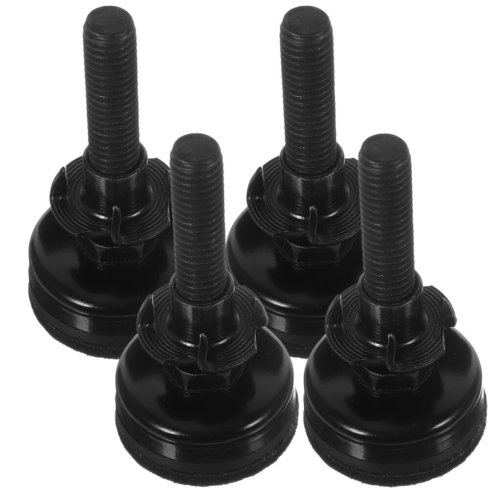 Adjustable Furniture Levelers – 3/8-16 Thread, 4 Pack, Heavy-Duty Carbon Steel & Nylon, Supports 1320 Lbs, With Felt Pads