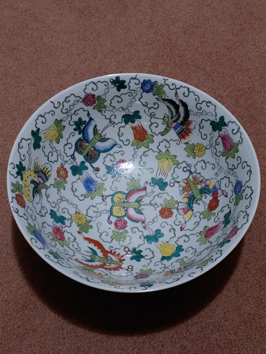 清天宝瓷号粉彩潘趣碗largest Antique Chinese Famille Rose Porcelain