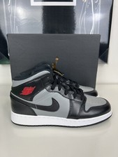 Air Jordan 1 Mid GS Shadow Gym Red 554725-096 Size 7Y/ Women  s Size 8.5
