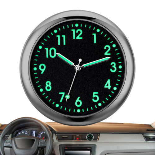 Gauge Clock Interior Quartz Analog Watch Auto Dashboard Sticky Car Luminous