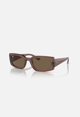 Ray-Ban Kiliane Bio-Based brown rectangular polarized sunglasses Ray-Ban RB4395 Kiliane Bio-Based M (54 - 21) with Grey  main image 2