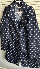 Cath Kidston Navy Spot Raincoat Size Xl