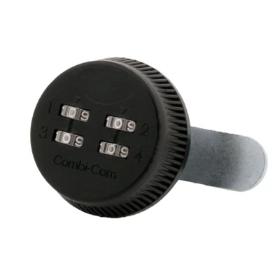 FJM SECURITY PRODUCTS 4-dial Combination Cam Lock (5/8"), Black