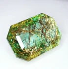 Natural Rutile Quartz 79+ Ct Loose Gems Certified Transparent Octagon Cut A405