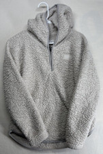 Abercrombie Kids Sherpa Pullover Hoodie Light Gray Size 15/16
