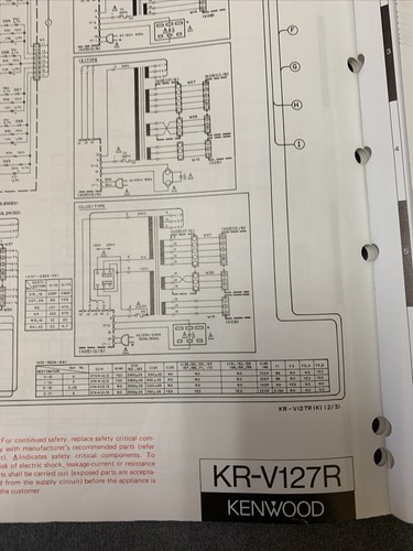 Kenwood KR-V127R Service Manual [Original mit Schaltplänen, Diagrammen, Teileliste] - Bild 5 von 7