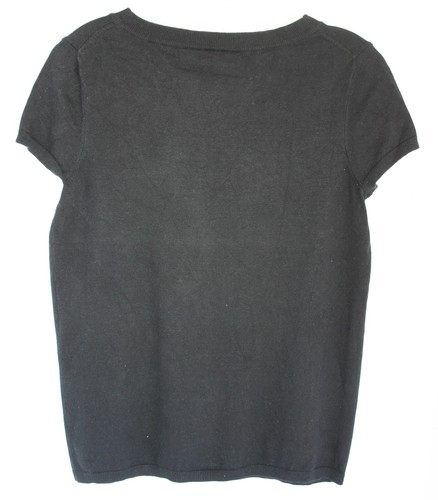 Top de suéter negro LIZ LANGE MATERNITY manga corta talla pequeña - Imagen 2 de 2