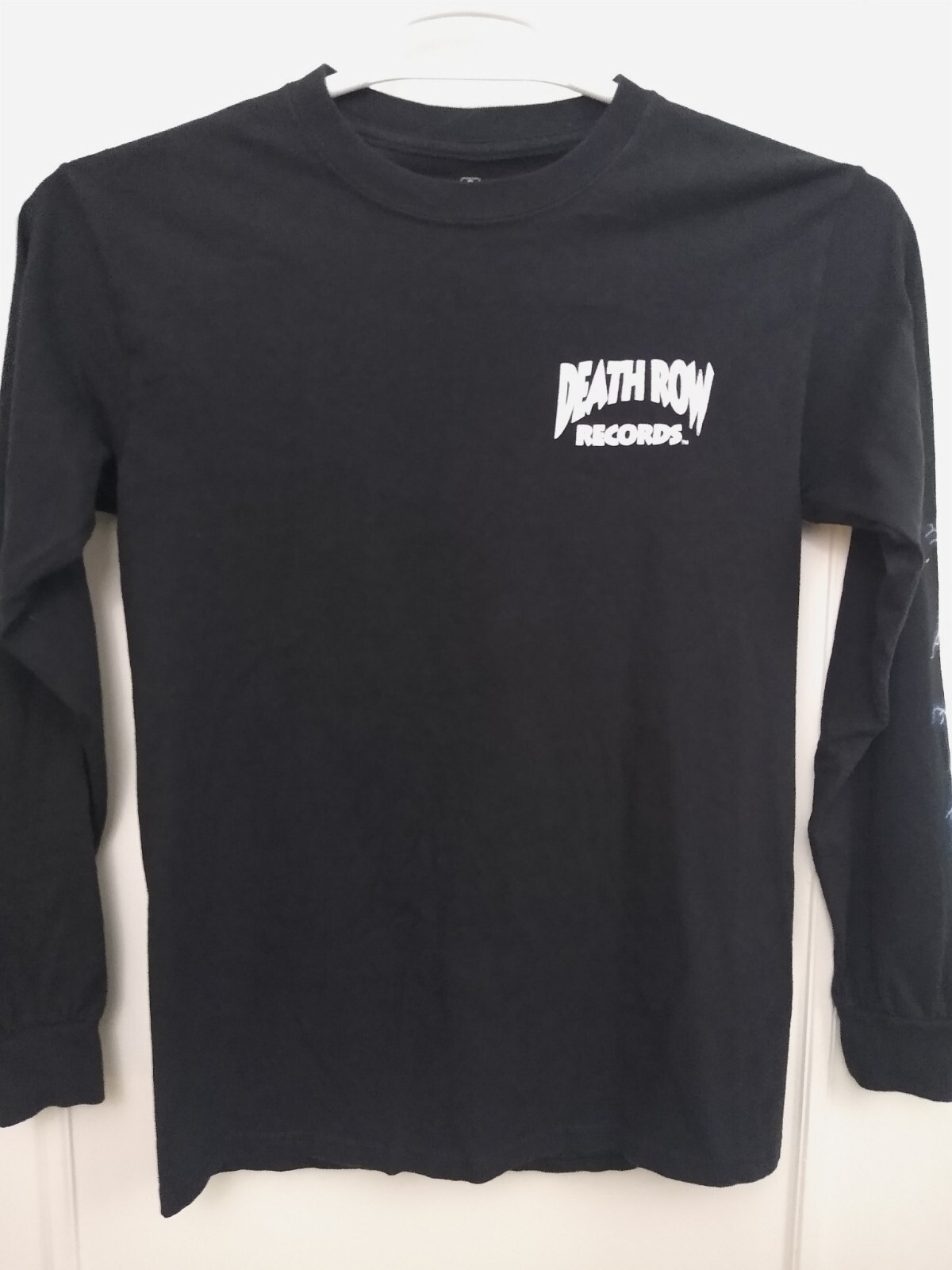 FILA T shirt Death Row Records nera piccola manica lunga cotone